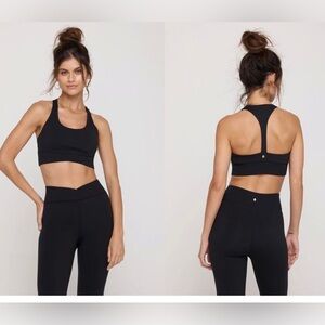 Spiritual Gangster Evie Wrap Front Sports Bra, Activewear, Black, NWT